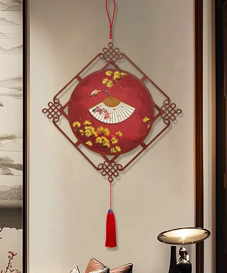 

Wealthy Flower and Bird Chinese Knot Pendant, Entrance Hall Living Room Decoration Painting, Study Room Hanging Decoration