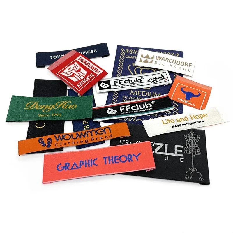 Woven Label for Clothing, Brand Name, Woven Garment Labels, Tags for Clothing