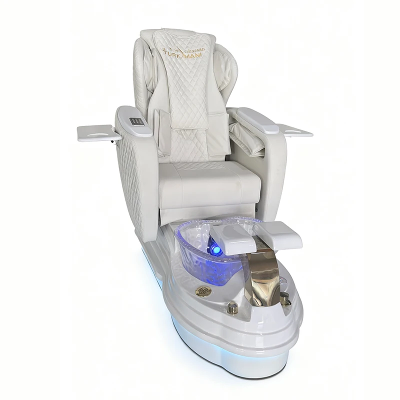 Keyunshi Electric Pedicure Chair with Foot Spa Tub & Massage Function, Luxury Salon SPA Chair with LED Light, Adjustable Footres - view 2