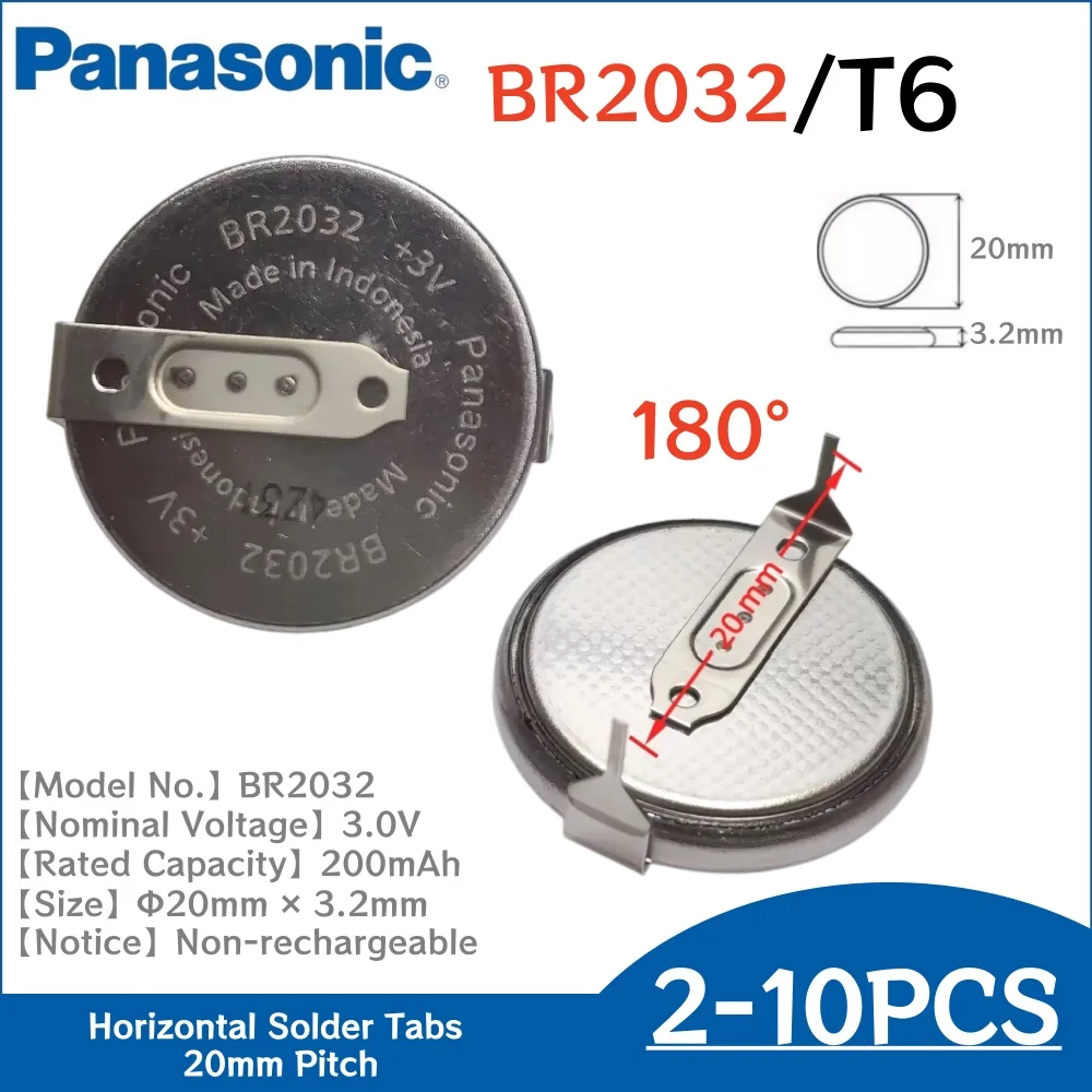 2-10Pcs Panasonic BR2032 3V button battery for Mercedes Benz Hyundai Audi car key remote control electronic weight scale