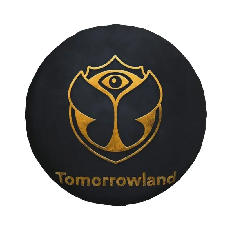 Tomorrowland Logo Spare Wheel Cover for Mitsubishi Pajero 4WD SUV Custom Music Festival Tire Protector 14