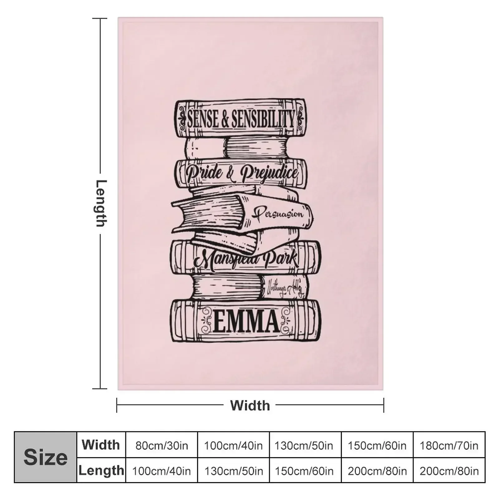 Jane Austen Vintage Book Club Mr. Darcy Fans Literary Quotes Gifts Throw Blanket Flannel Fabric Plaid decorative Blankets