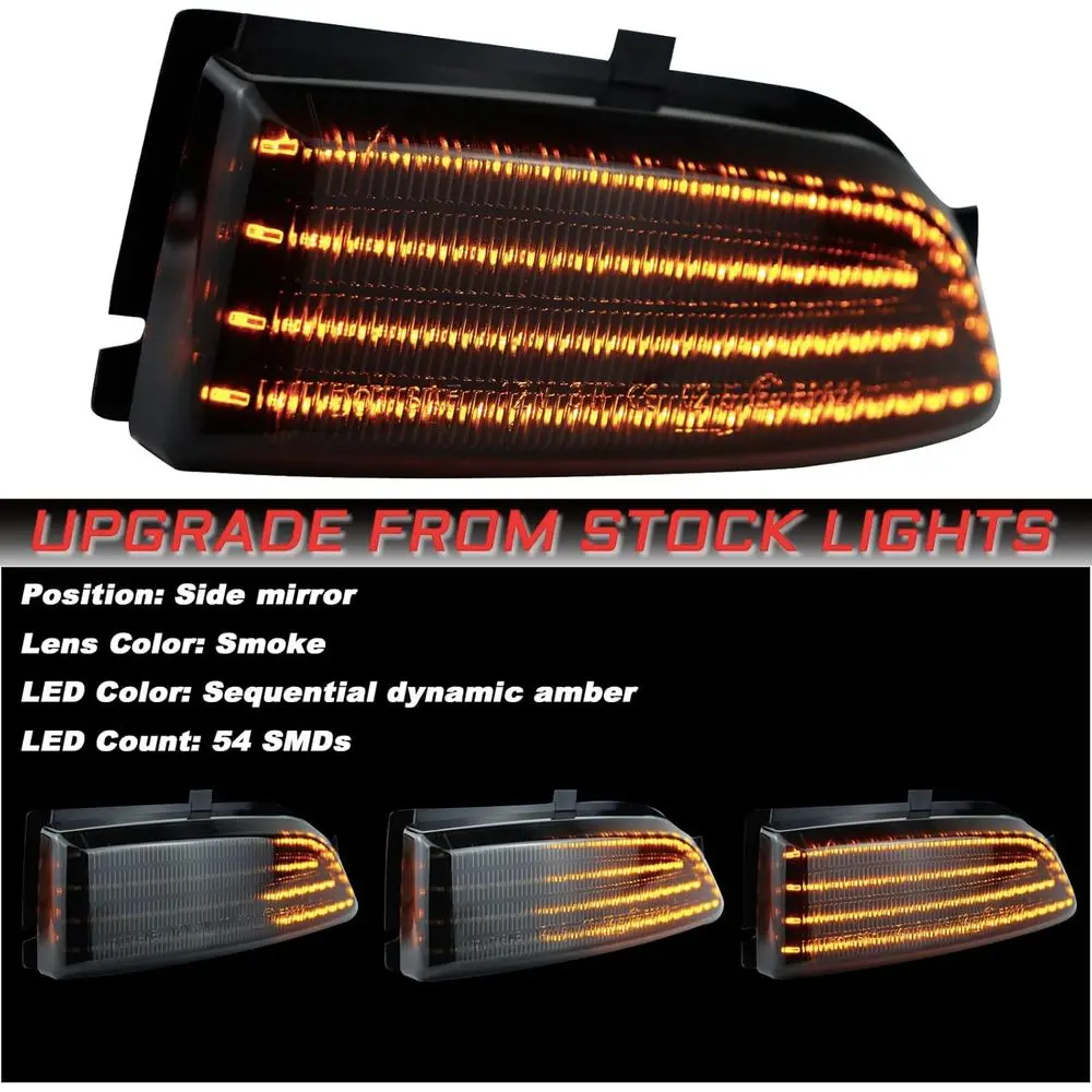 Sequentielle Bernsteinfarbene LED-Seitenspiegel-Blinkleuchten für Ford Ranger Lariat Ranger T6 Raptor Wildtrak 2019-2023 oder 2012-2019