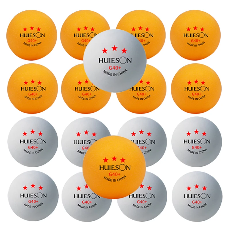 Huieson 50pcs Table Tennis Balls 3 Star 40+ ABS New Material Plastic Ping Pong Balls Professional Table Tennis Training Balls