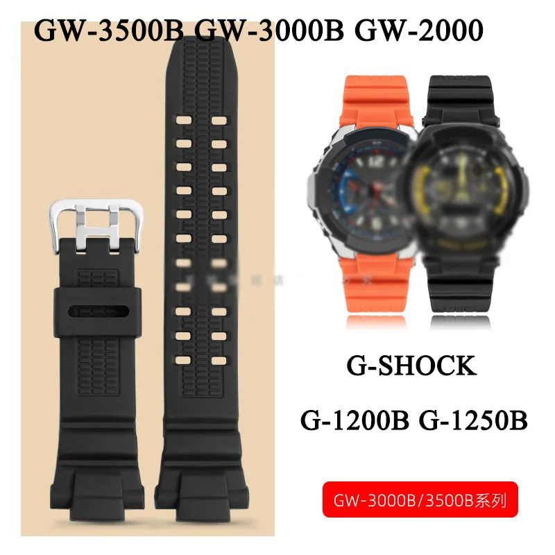 

Soft Silicone Watchband For Casio G-SHOCK aviation 5121 Bracelet GW-3500B GW-3000B GW-2000 G-1200B G-1250B Men Sport Watch Strap