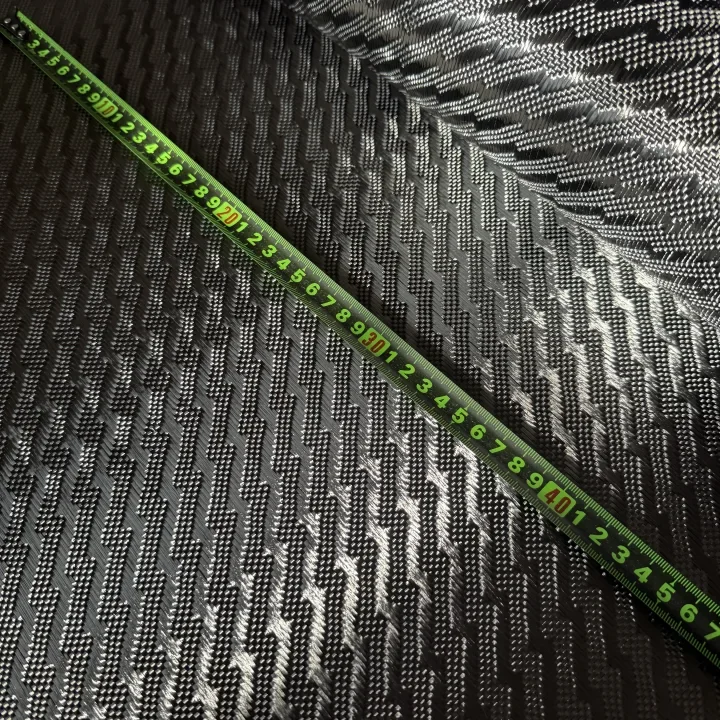 

3K 240g Jacquard carbon cloth Lightning pattern Lightning style used for fishing rod, motorcycle, car, 1m (40"）* 0.5m/0.3m