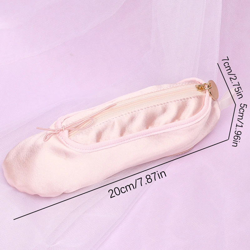 Ballet Shoes Creative Design Girl Heart Makeup Bag Female Stationery Storage Student Pencil Case