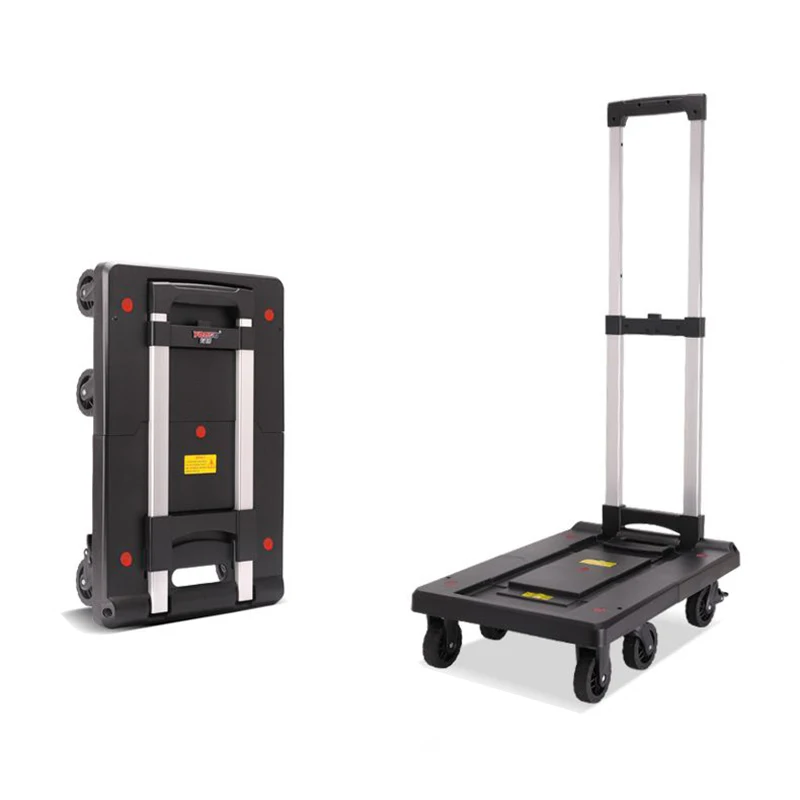 

Foldable Trolleys Multifunctional Scalable Adjustable Shopping Cart with Wheels Portable Small Folding Carts Supermarket Cart