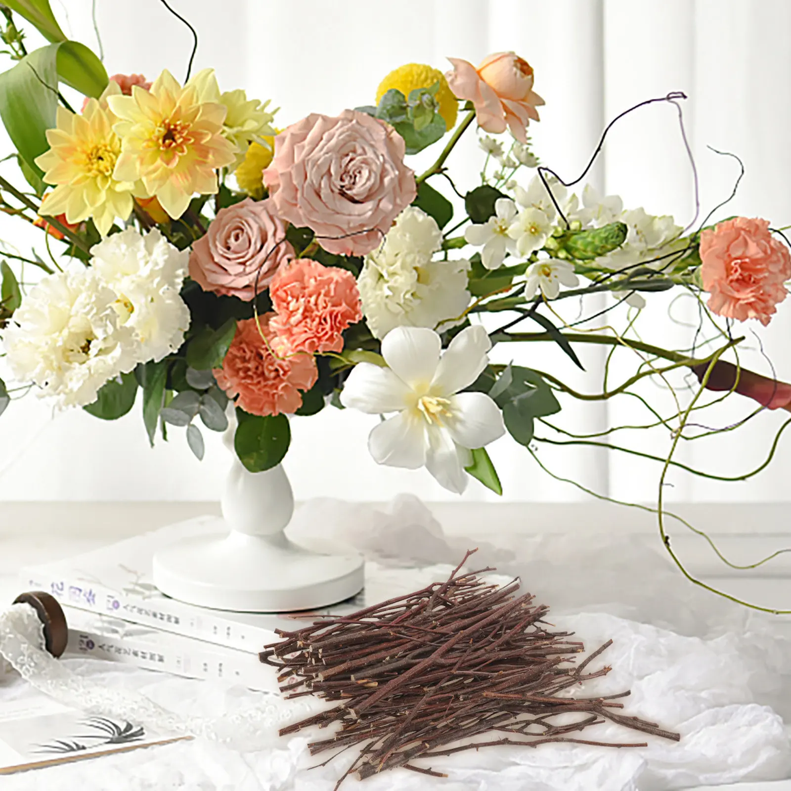 1Set Dry Branches Wooden Branches Natural Wood Twigs DIY Craft Supplies Decorating Flower Arrangements Rustic Home Decor
