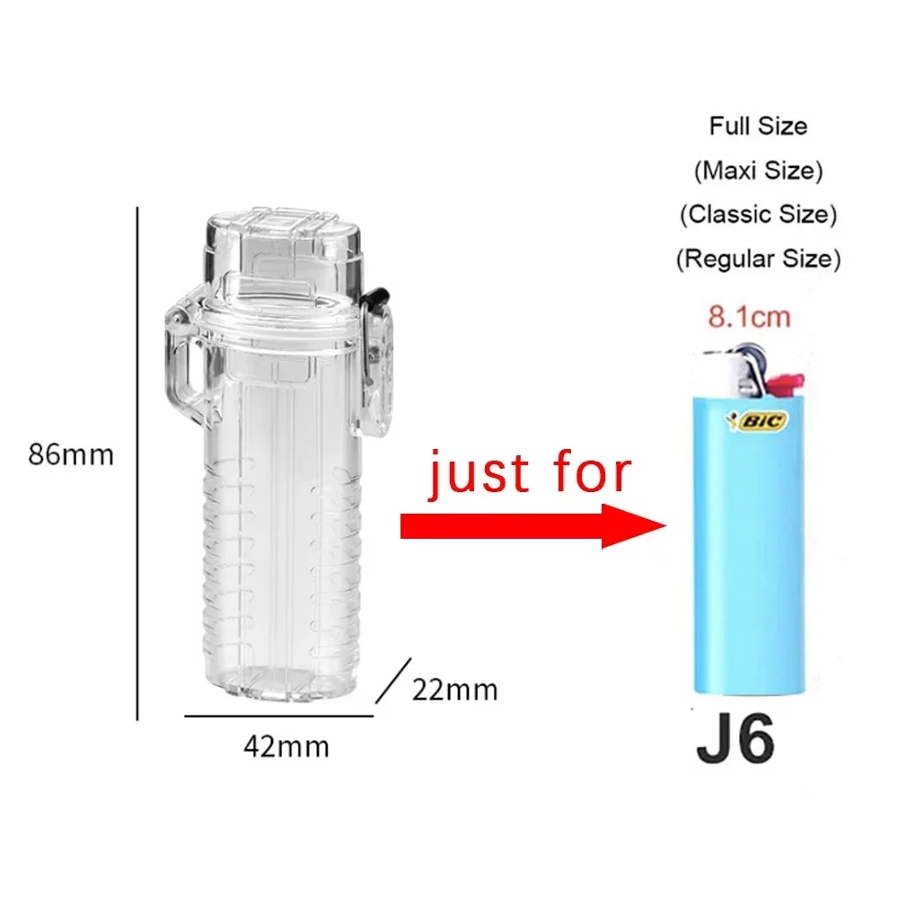 1pc Waterproof Lighter Case for BIC Classic Regular Lighter J6 EDC Cigarette Case Lighter Holder Sleeve