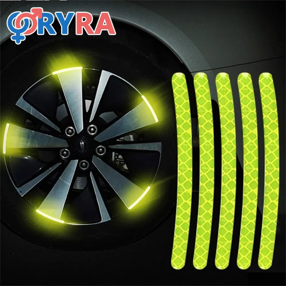 Tire Rim Reflective Strips Universal Portable Luminous Reflective Car-styling Car Wheel Hub Reflective Sticker Durable Folding