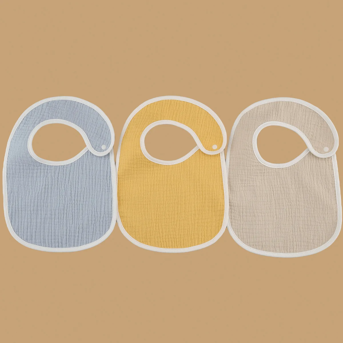 New Cotton Gauze Baby Bibs Solid Color Saliva Towel Newborn Burp Cloths Bandana Scarf for Boys Girls Feeding Drool Bib Quick Dry