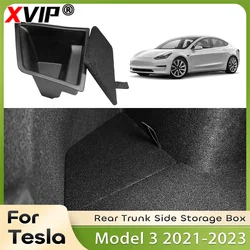XVIP Rear Trunk Side Storage Box For Tesla Model 3 Y 21-23 Left Right Bins Model 3 Highland 2024 Organizer Tray Stowing Tidying