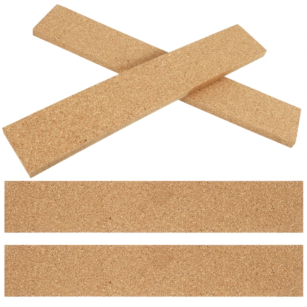 

4pcs Wall Strips Natural Frameless Memo Board Adhesive Bulletin Bar Thick Cork Batten Strips For Office Home Use Self-Adhesive
