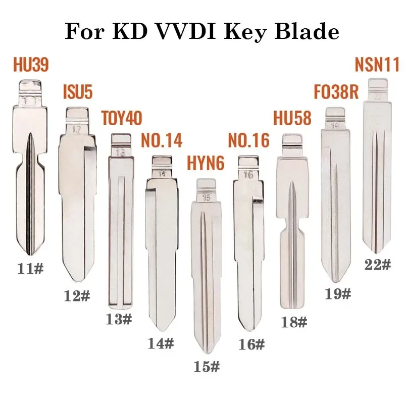 

5 шт. универсальный пульт дистанционного управления флип-лезвие для KeyDiy Xhorse VVDI JMD KD Сменное металлическое необработанное пустое лезвие для Benz Hyundai Mazda BMW