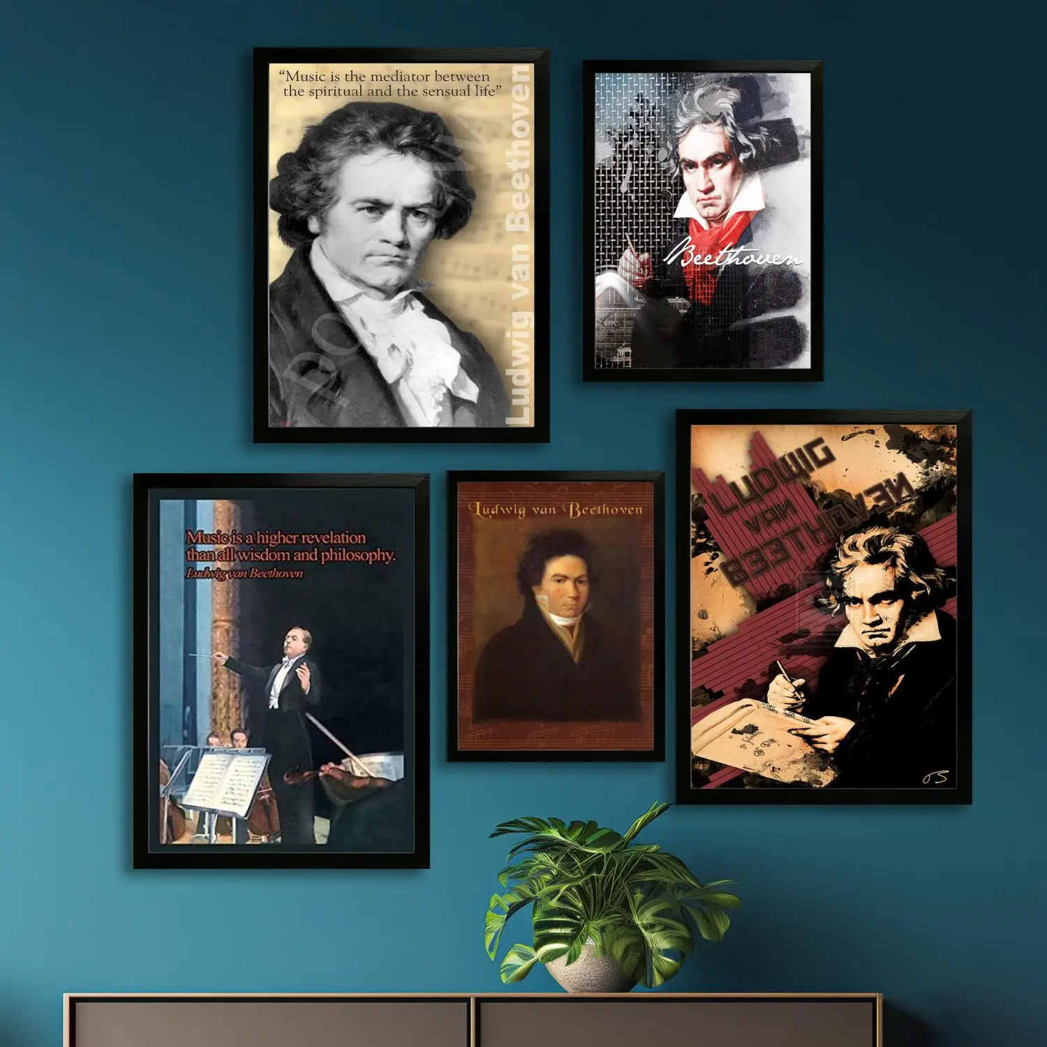 Ludwig van Beethoven Canvas Art Poster and Wall Art, Picture Print, Modern Family Bedroom Decor, Posters,Decorative painting