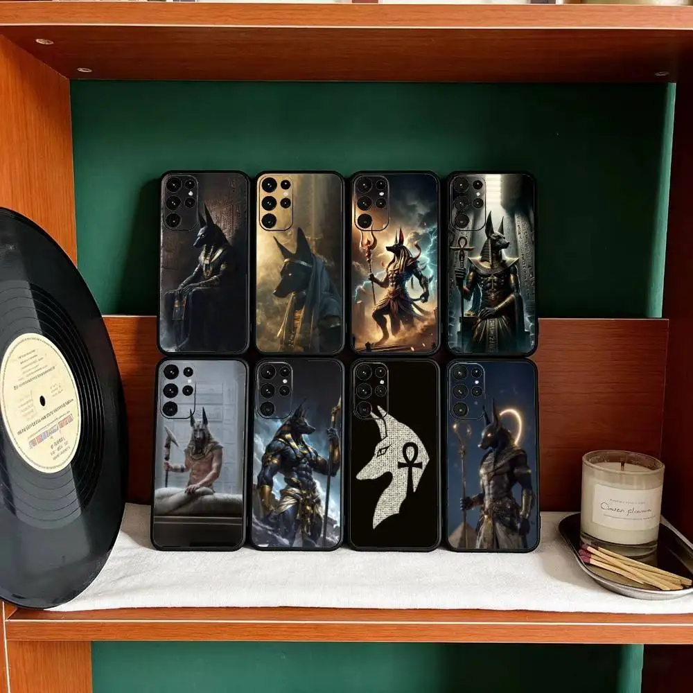 

Death Egyptian God Anubis Phone Case For Samsung S25,S24,S21,S22,S23,S30,Ultra,S20,Plus,Fe,Lite Black Shell