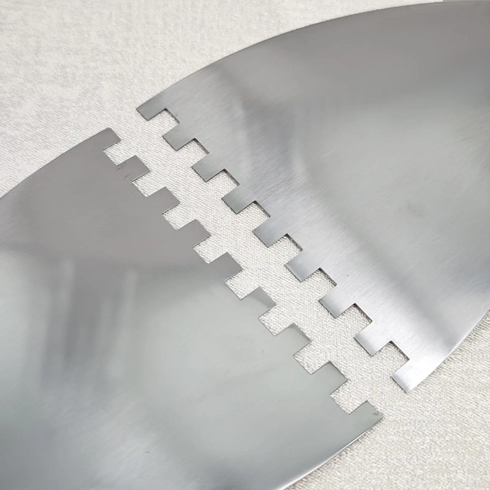 Espátula de entalhe, ferramenta de telha de peneira de reboco, espátula de telha de aço inoxidável com alça