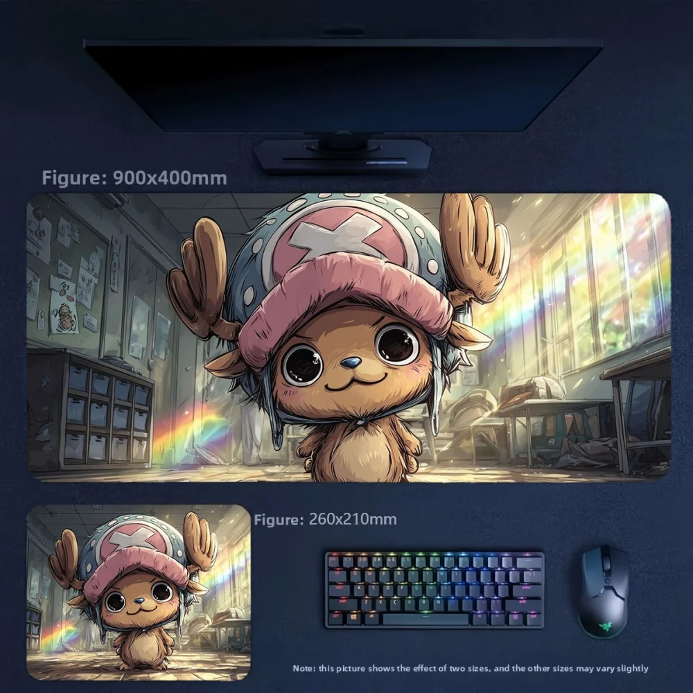 Fashion New High Quality Leather Mouse Pad Anime ONE PIECE Luffy Boys Office Mouse Keyboard Pad Student Oversized Writing Pad