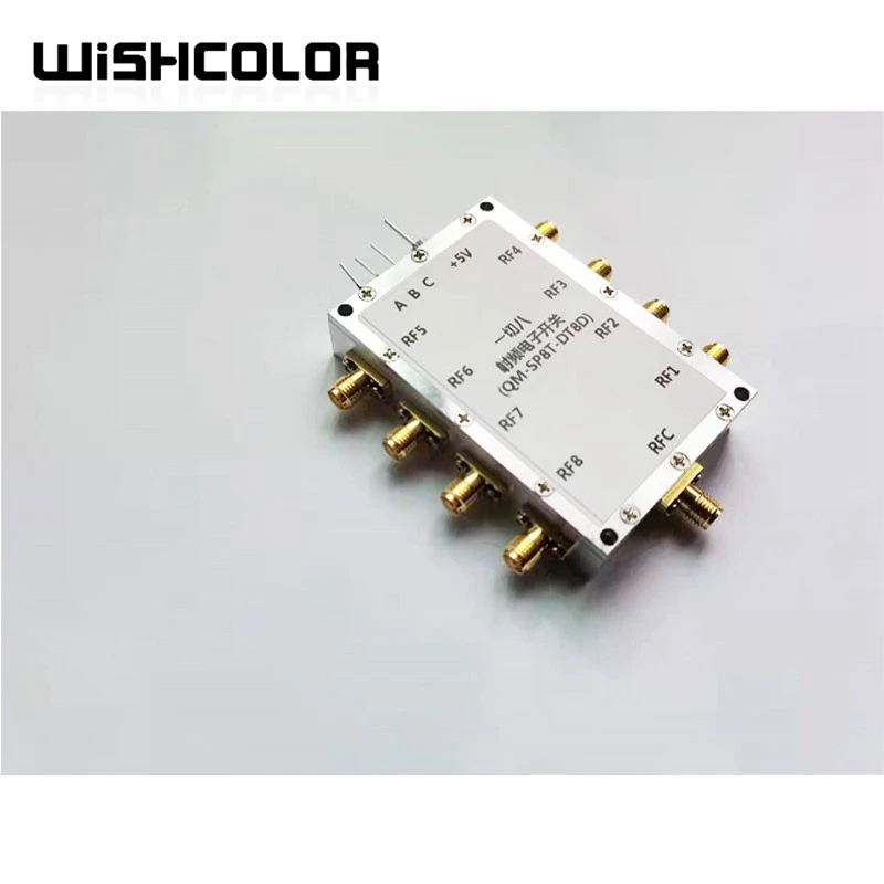 

Wishcolor QM-SP8T-DT8D DC-8GHz SP8T Switch RF Microwave Switch Single-Pole Eight-Throw Switch-Module