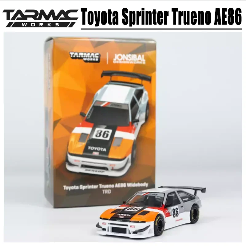 Tarmac Works 1/64 Toyota Sprinter Trueno AE86 TRD Alloy Toy Motor Vehicle Diecast Metal Model Gifts