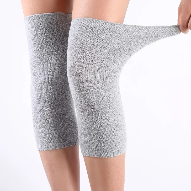 1 Pair Long Cashmere Warm Kneepad Wool Knee Support Men Women Cycling Lengthen Protector Pad