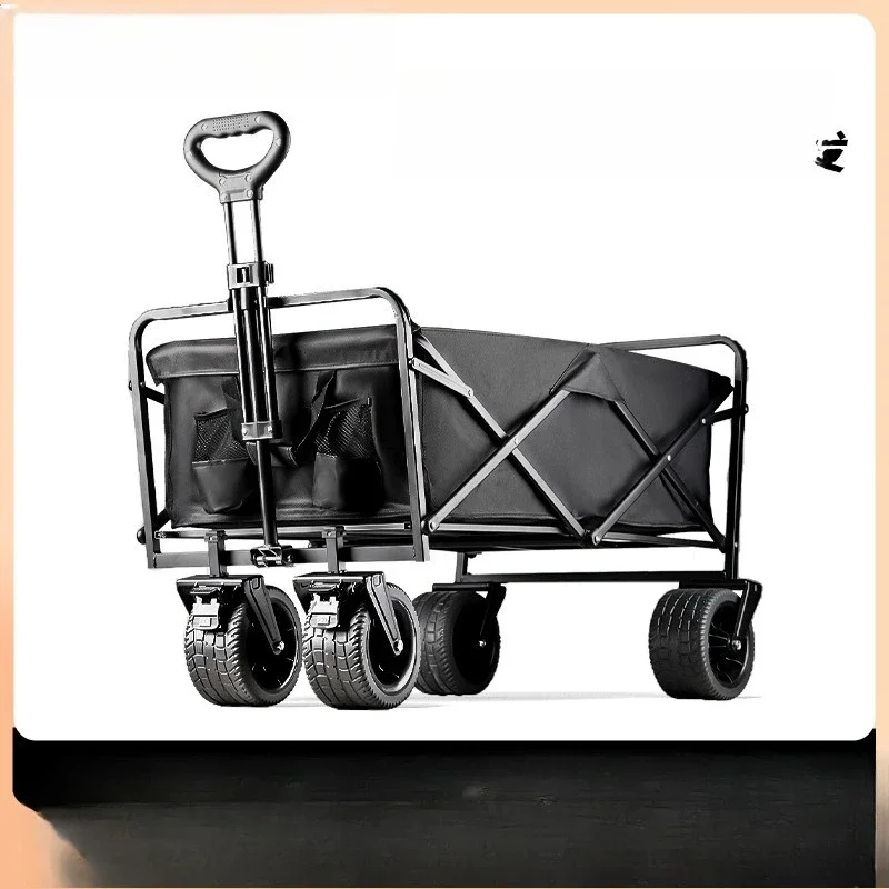 Campervan oversized outdoor cart, folding hand push camper cart portable picnic camper