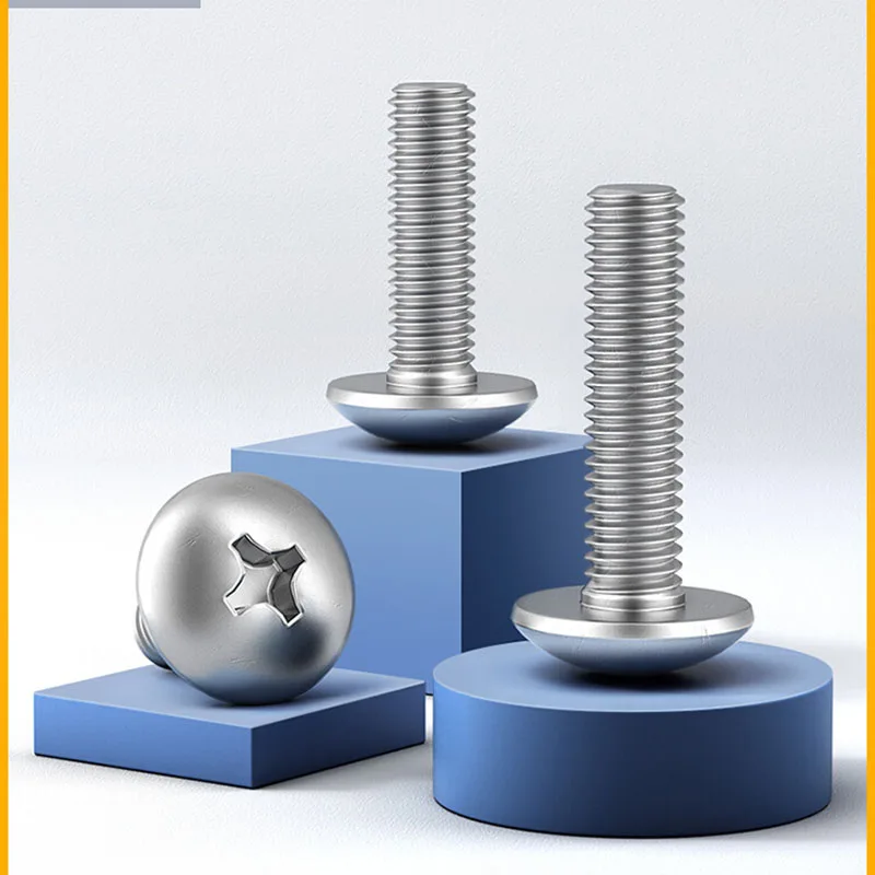 10Pcs Phillips M2 M2.5 M3 Cross Recessed Flat Head Bolt 304 Stainless Steel Screw Set Fasteners Plasterboard Wall Machine Screw