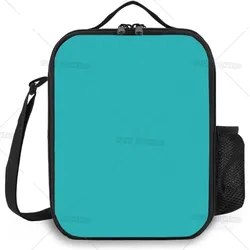 Pure Color Blue Reusable Insulated Lunch Bag Cooler Tote Box Meal Prep for Men & Women Work Picnic or Travel with Pocket