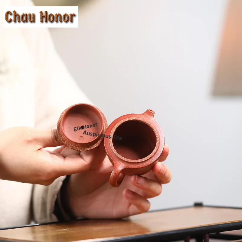 80ml Ancient Yixing Purple Clay Teapots Handmade Small Capacity Pot Raw Ore Zhu Mud Kettle Chinese Zisha Tea Set Tea Items Gifts