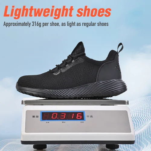 Imagen 2 del producto Zapatos de seguridad Zapatos de trabajo Punta de acero Hombres Botas de trabajo protectoras contra pinchazos Seguridad indestructible Ligero