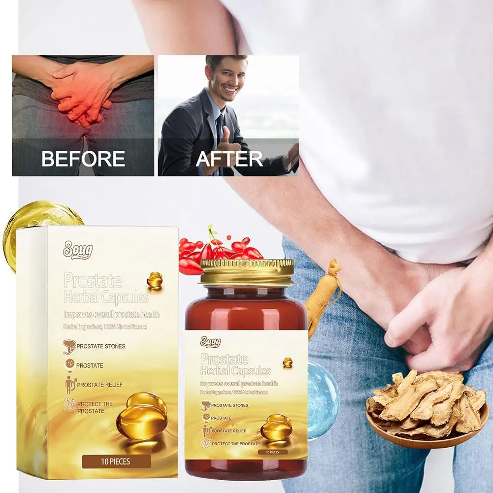 Prostate Herbal Capsules For Man 7pcs Boxed Relieve Male Prostatitis Discomfort Body Care Capsules Personal Body Care