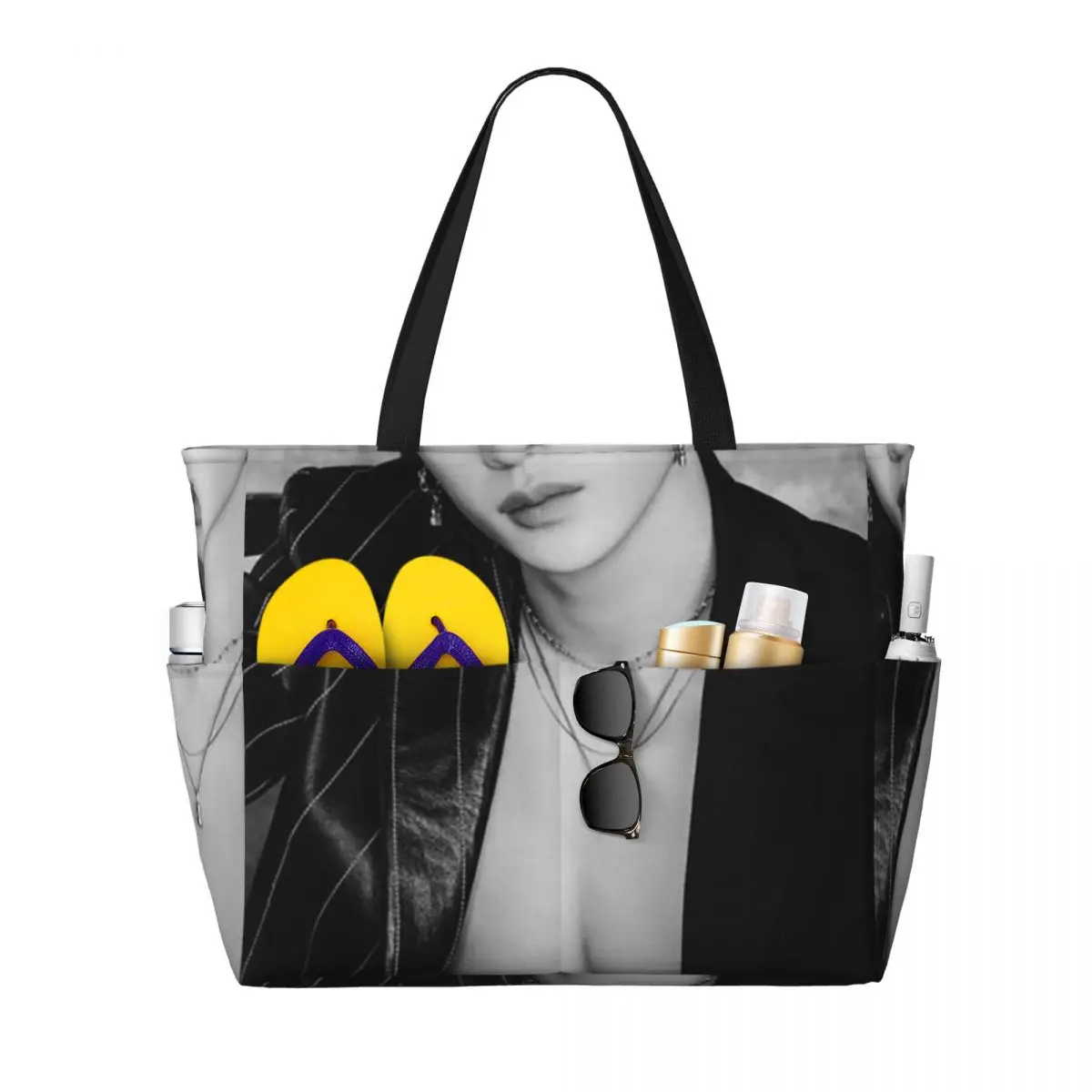 Bang Chan Beach Tote Bag Sport Gym Yoga Duffle Large Tote Bag Women Travel Bag Fitness bag