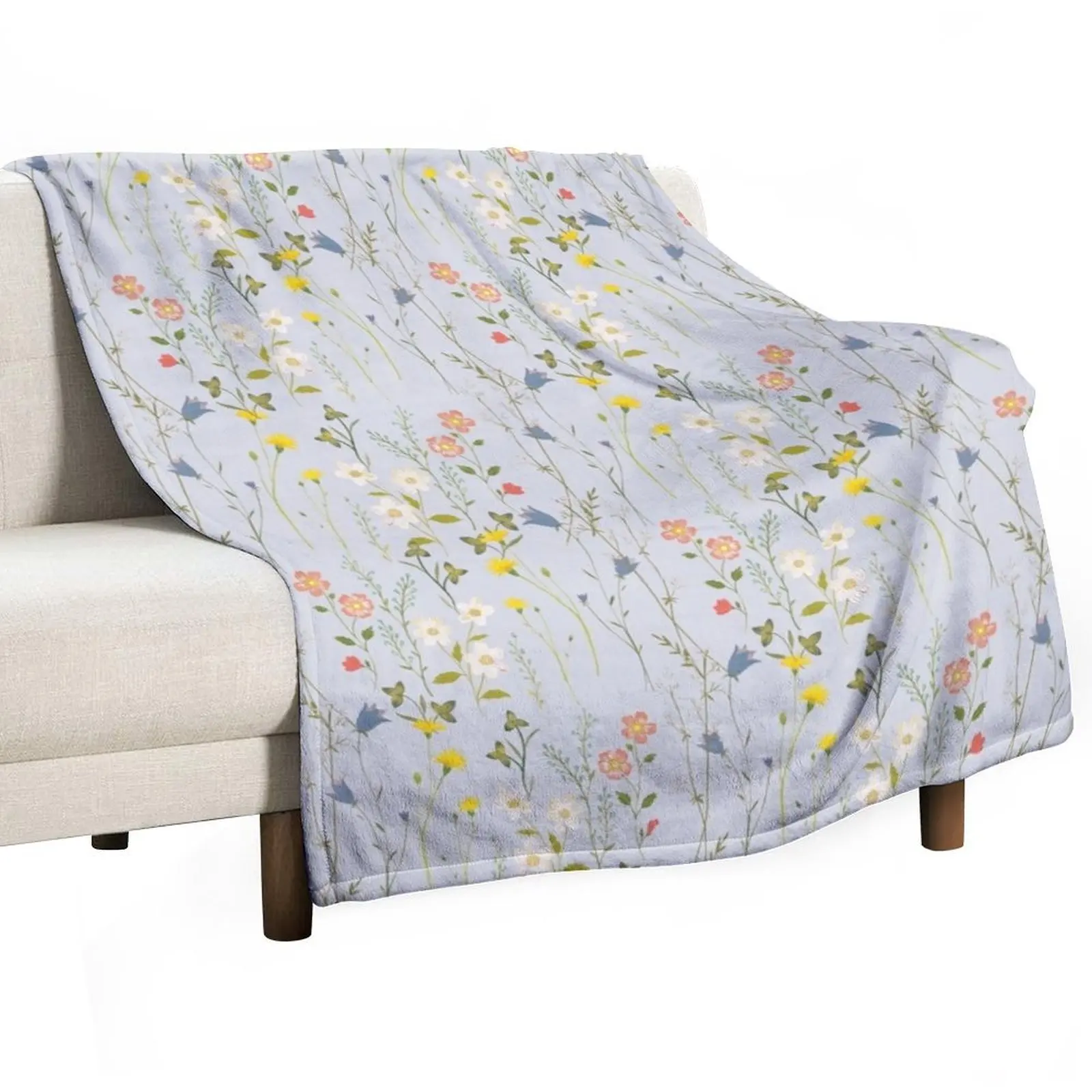 Midsummer Flowers Throw Blanket Soft valentine gift ideas Plaid Soft Big Bed linens Decorative Sofa Blankets