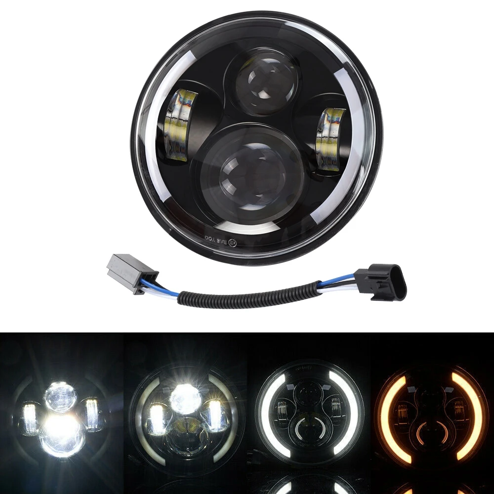 

Проектор передней фары диаметром 7 дюймов с указателем поворота для мотоцикла Harley-Davidson