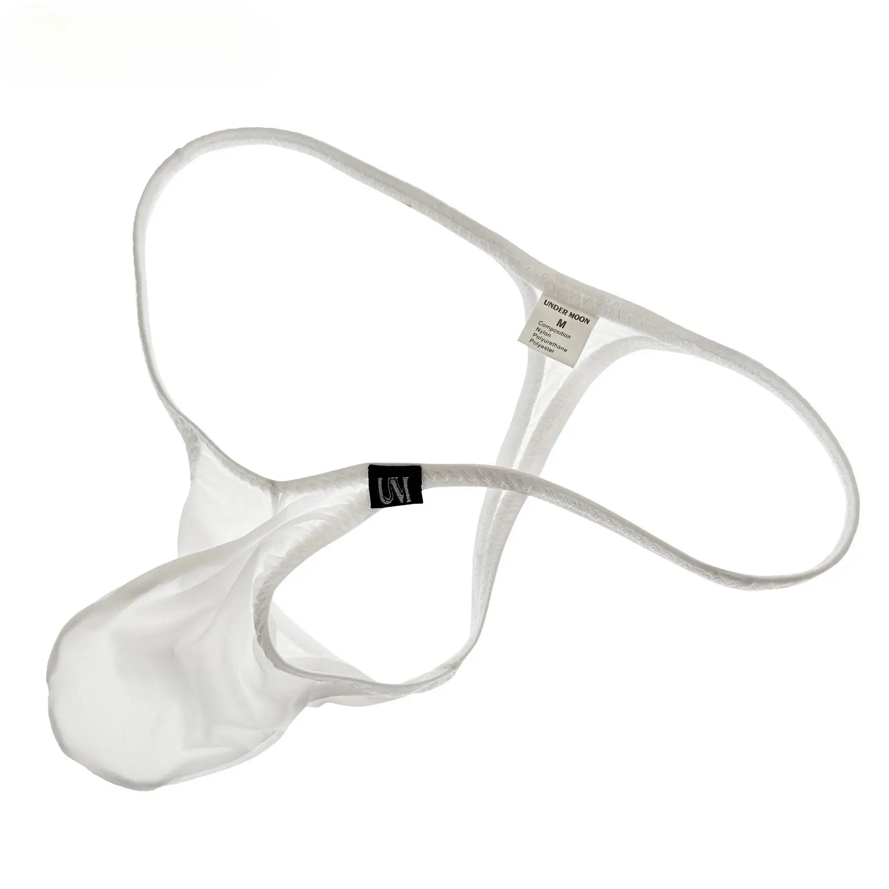 Super Thin Waist Belt New Men\'s Ice Thongs Solid Color Comfortable G-string Pouch Men Thin Translucent Underwear