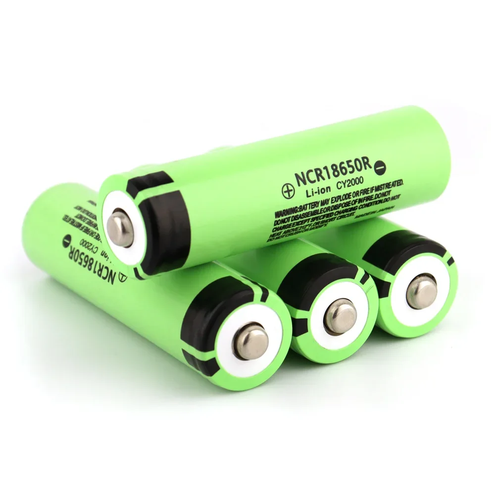 Hot 100% New Original NCR18650R 3.7V 2000mAh 18650 Lithium Rechargeable Battery For Flashlight Batteries (Button Top)