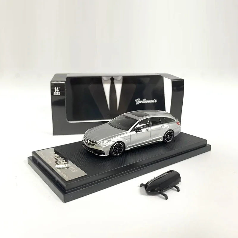 Boss Machine 1:64 Model Car C63 Estate V3 S204 Alloy Die-Cast Vehicle Collection -Silver