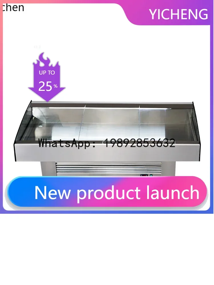 

BX Seafood Display Stainless Steel Dish Freezer Chilled Table A La Carte Cabinet Flat Refrigerator