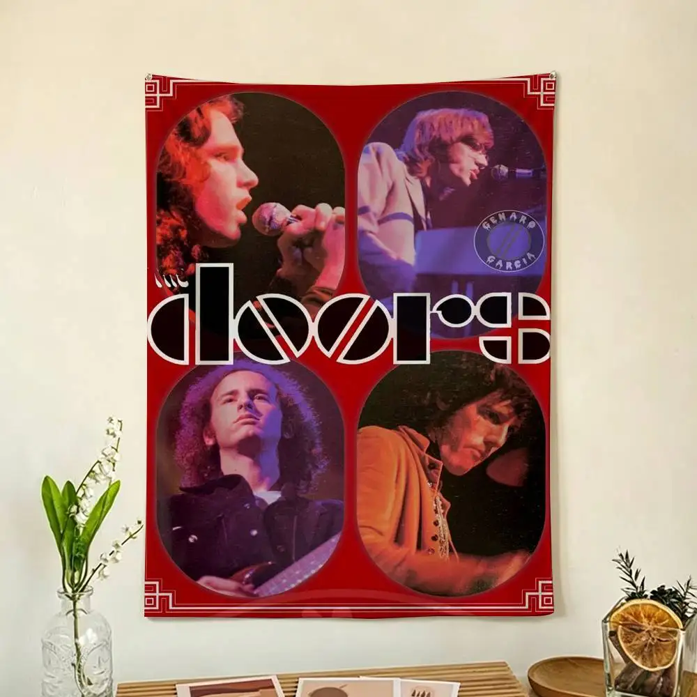 Rock Band The Doors Singer Flag Digital Printing Banner for Garage Wall Out Door Decoration