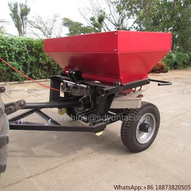 Hot sell factory direct price tractor driven tow behind steel 2CDR Fertilizer spreader for agriculture