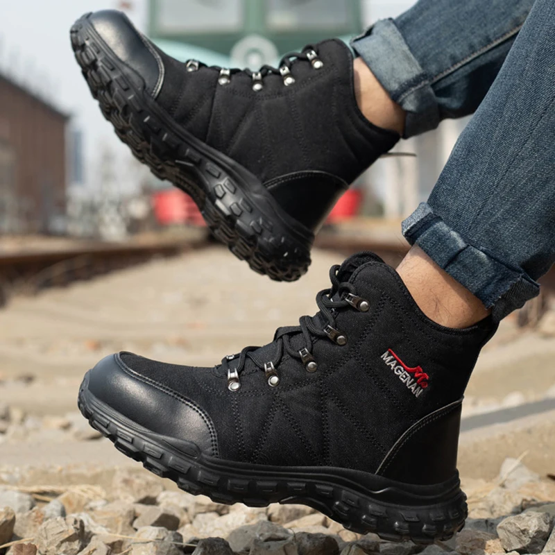 Men Work Safety Boots Indestructible Outdoor Military Boots Anti-smash Anti-puncture Industrial Shoes Winter Boots Desert Boots