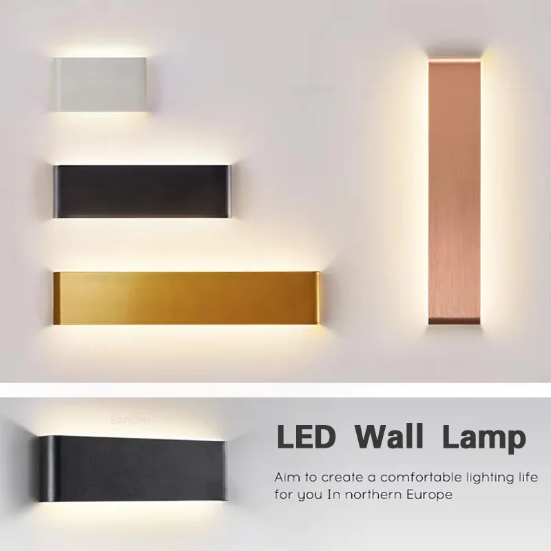 Modern LED Wall Lamp for Bedside Living Room Stairs Aisle Bathroom Home Decorations Wall Sconce Indoor Lighting Fixture Luster