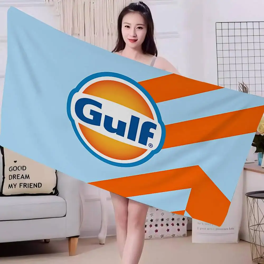 G-Gulfs Racing Logo Bath Towel Microfiber Soft Water Absorbing Breathable For Girl Kids Decorative Cartoon Beach Towel