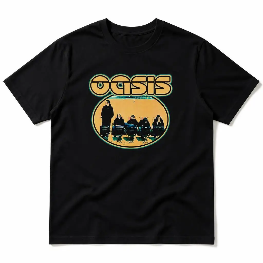 Oval Framed Britpop Music Band O-Oasis Men T Shirt 100% Cotton Clothing Fun Short Sleeve Tee Gift T-Shirts