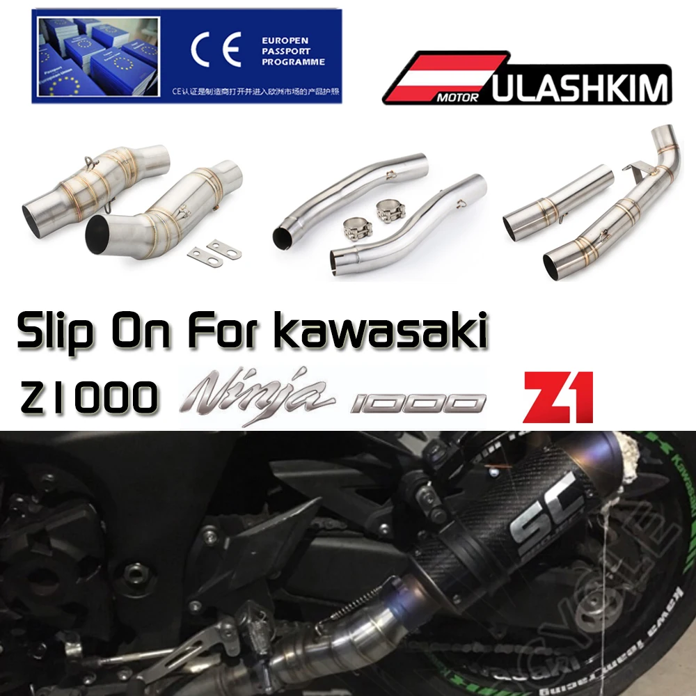 Z1000 Z1 Ninja1000 Motorcycle Full Exhaust System Muffler Escape Modified Middle Link Pipe 2003 to 2017