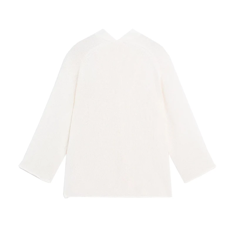 Faionable gebreide V-Ne damestop Ele Sle zomer nieuwe collectie polyestervezel lang Sve vest met normale lengte