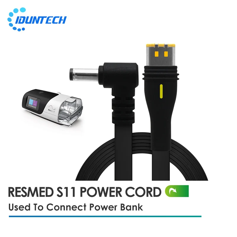 CPAP Machine Power Cable Power Cord DC 5521 For ResMed AirSense 11 AutoSet Travelling on Airplane Train Vehicle Vacation Holiday