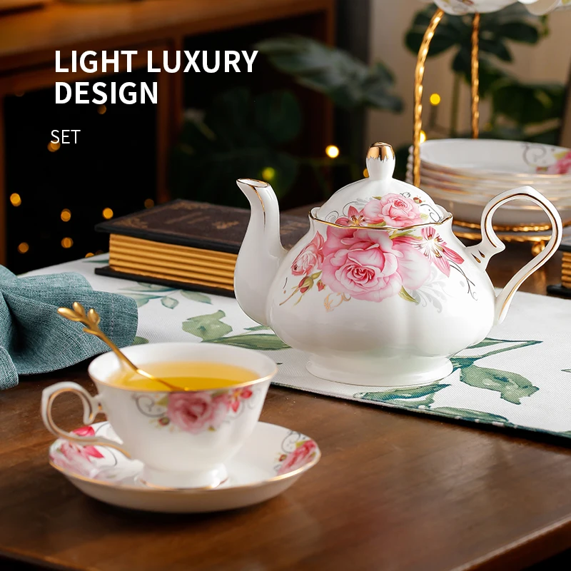 

900 мл костяной фарфор, кофейник в английском стиле, простой горшок для послеобеденного чая, керамический бытовой мгновенный кофеварка, чайный холодильник