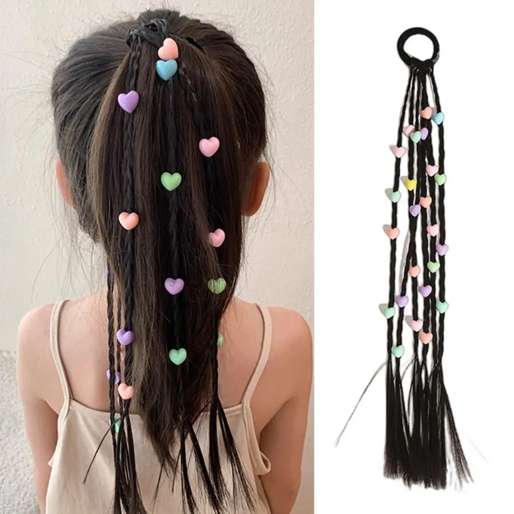 Hair Ring Dreadlocks Elastic Twist Braid Rope Girls Braids Wig Synthetic Ponytail Colorful Twist Tie Wigs Boxing Braids Wig